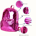 BookBag Pink Fancy Glitter Holographic PU Backpack for Girls