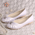 Ivory Wedding Flat Shoes สำหรับเจ้าสาว