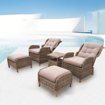 Waterproof Plastic Bamboo Rattan Garden Furniture Sets for Outdoor Use