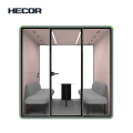 Cabine acoustique de qualité conversation pour quatre personnes