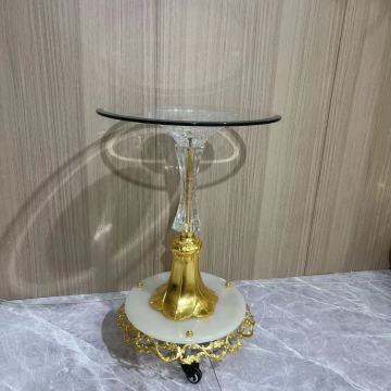 Kupfer- und Gold French Crystal End Table