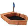 Wooden Pirate Sandboat Covered Sandboxes