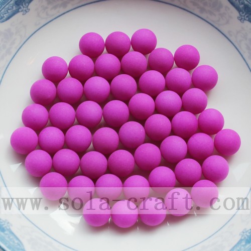 Wholesale Jelly Solid Round Fashion Acrylic Rubber Bead