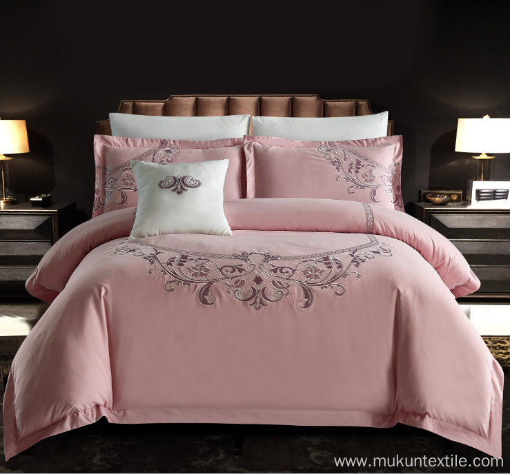 100 cotton 300tc embroidery bed sheets bedding sets