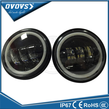 2016 Newest design 4.5inch 30W auto motorcycle led fog light with halo ring for vehicles Har-ley