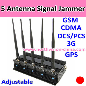 High Quality 5 Antenna GPS Signal Jammer