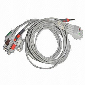 ECG Cable with 5 Leads and Clamp