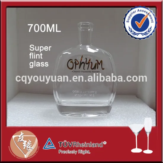 Wholesale liquor cognac brandy glass bottle 700ml