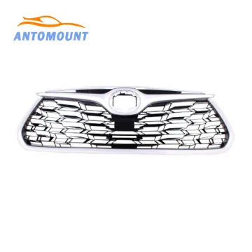 Uda Car Accessories Front Bumper Mesh Silver Grille for Toyota Highlander 2020-2021