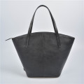 Black tote bag with long handles