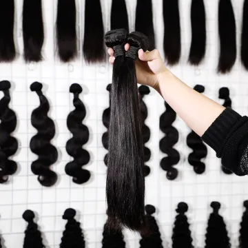 Hair Extension Raw brazilian Human cuticle aligned straight hair bundles