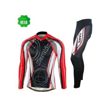 Professional Santic Sports Thermal Fleece Cycling Jersey with pants