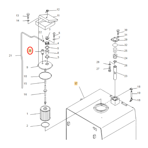 ORYGINALNY CIĘŻARÓWKA KOMATSU HD1500-7 BREATHER 424-U40-1120