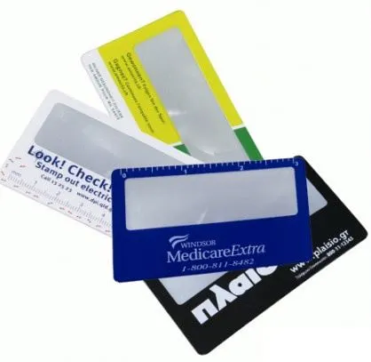 Custom Design New Pocket Ruler Magnifier - Perfect for Business Card Size Magnifying Glass Needs