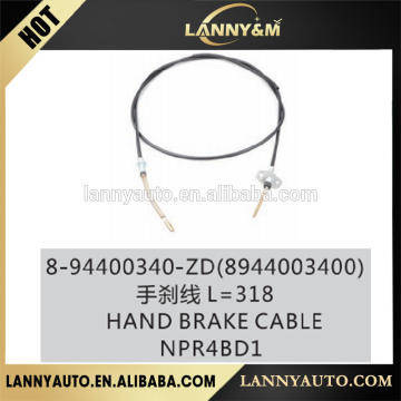 8944003400 8-94400340-ZD NPR 4BD1 Hand brake cable auto hand brake cable L=318
