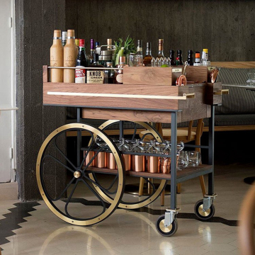 MOYI Customizable Hotel Buffet Equipment: Hotel Steamer Breakfast Cart with Steam Function Trolley