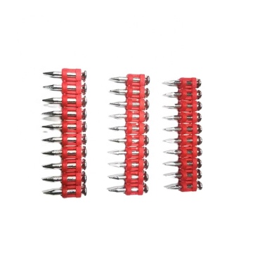 3.0mm White Zinc Plated Gas Pin Nails, Black Collated for Concrete Nailing with Toua Nail Gun