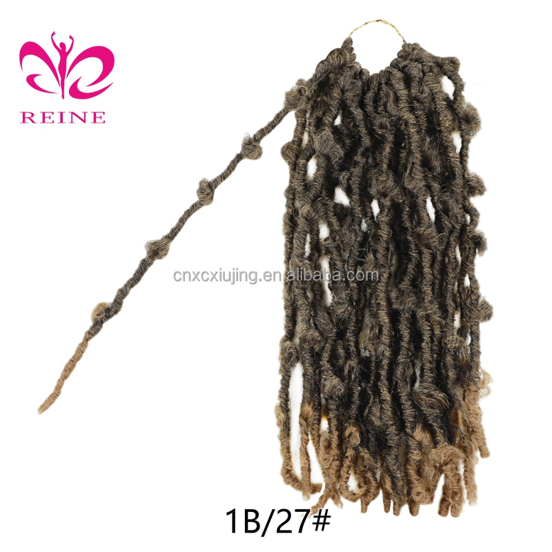 REINE Synthetic hair extention Bob Locs For African women Crochet Distressed Soft Faux butterfly locs