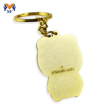 Maker Custom Gift Gold Metal Bear Keychain