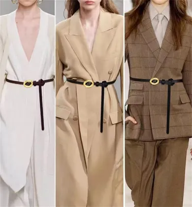 Handmade classic vintage leather belt for women