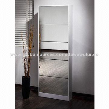 5 tiers shoe cabinet in melamine MDF