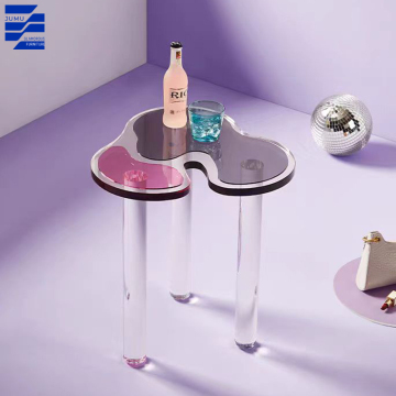 Glamorous Nordic Transparent Acrylic Multi-Color Side Table