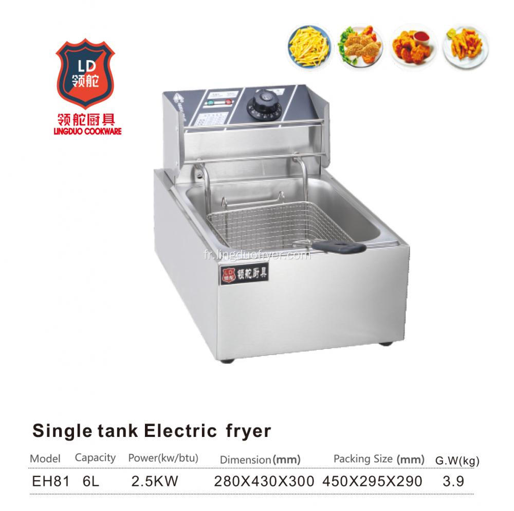 EH81 Electric Commercial Deef Fryer Catering Equipment 6L 220V