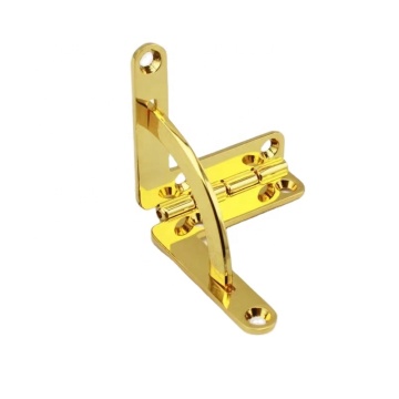 Gold Quadrant Hinge for Jewelry Boxes and Wooden Containers: Zinc Alloy Modern Small Hinges in Carton Packaging