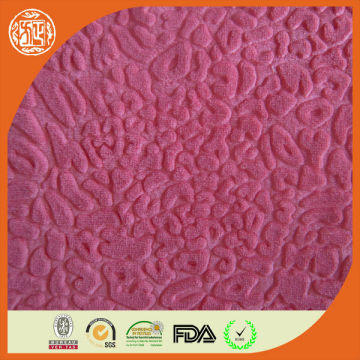 Brazil market fashion polyester velvet embossed fabric