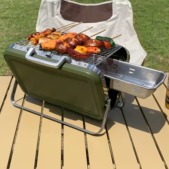 Mini Suitcase Camping Customized Grills Outdoor Grilling Tools Folding Portable Table Mini Charcoal Grill