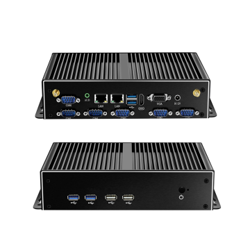 6 RS232 COM Fanless Mini Embedded Industrial PC