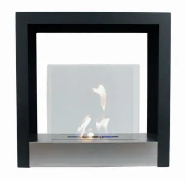 Bio-Ethanol Fireplace Tectum S Freestanding Stainless Steel Fireplace