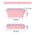 صندوق غداء سيليكون قابل للطي مكون من 4 قطع لتخزين الطعام