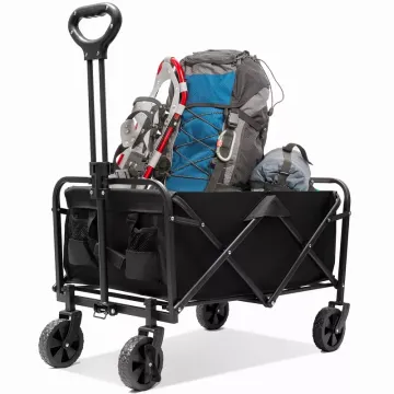 Heavy Duty Collapsible Utility Garden Cart - 132 lbs Capacity Foldable Wagon