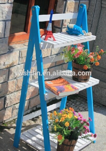 Colored folding wooden flower stands / wooden flower pot stands / wooden flower bucket stands / wooden wedding flower stands