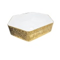 New Design Ceramic High Quality Gold Wash Basin