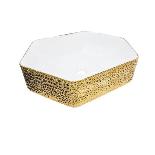 New Design Ceramic High Quality Gold Wash Basin