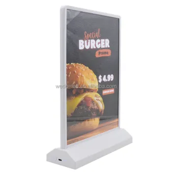 Battery Powered Double Sided A4 A5 Desktop Advertising Light Box