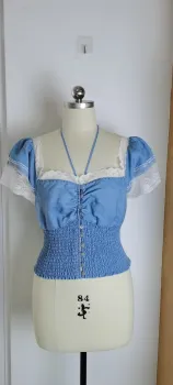 Custom Womens Sexy Dress With Denim Fabric