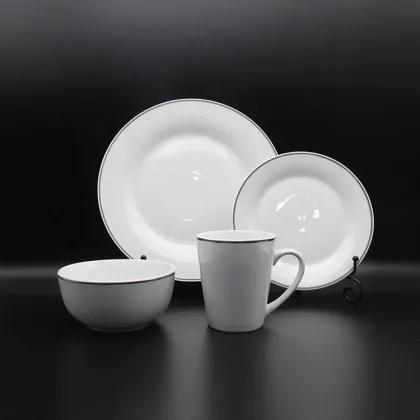 Luxurious Dinnerware Set New Bone Porcelain White Tableware