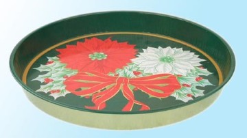 Custom Service Equipment Serving Trays round decorative metal serving tray