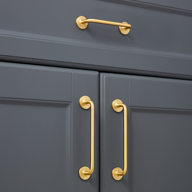 unlacquered brass cabinet knob