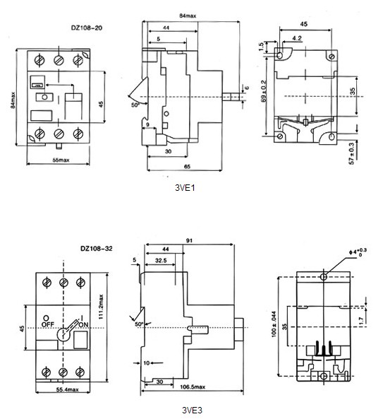 Dz108 3ve MPCB Motor Protective Circuit Breaker (SM208-235)