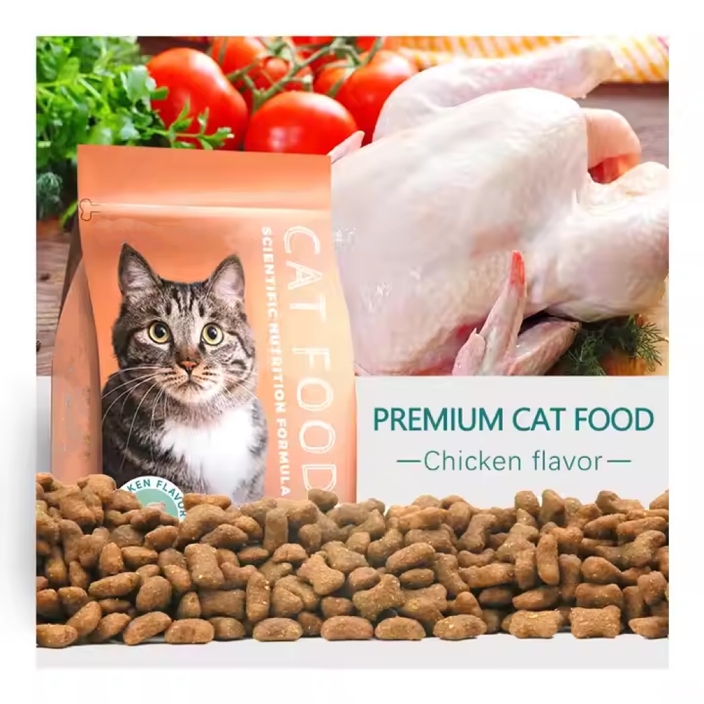 Alimento orgânico premium para gatos para uma digestão saudável