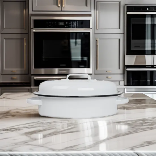 Oval Metal Casseroles Roaster Pan - Factory Outlet Induction Compatible Enamel Pot