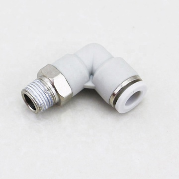 Elbow 8mm Tube OD with 1/4" Male Thread Quick Connect 2-Way Hose Connector