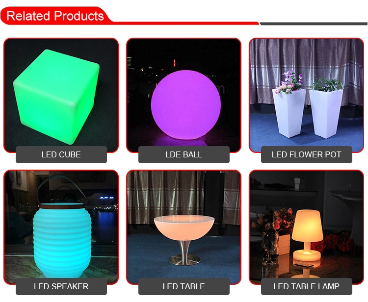 Modern Design Plastic light up Led Tables 