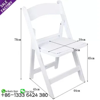 Sino Perfect Wedding Banquet Outdoor Plastic Resin Garden Folding Chair
