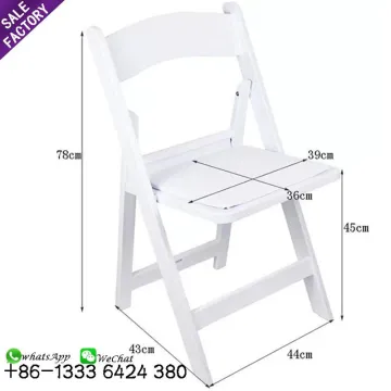 Sino Perfect Wedding Banquet Outdoor Plastic Resin Garden Folding Chair