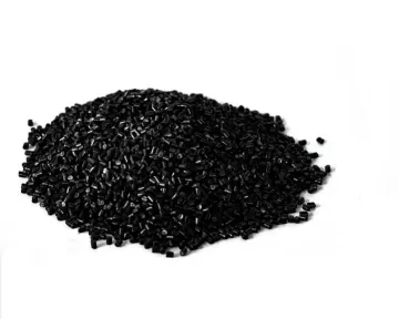 Yarn using in-situ polyamide 6 R.V2.45 black flakes